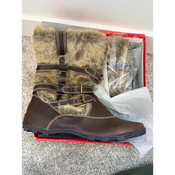 Soda Shoes - New - Vintage Y2K Soda Fur Boots – Brown – Women's Size 8.5